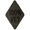 100 Percent Vet Subdued Green Patch | US Military Veteran Patches