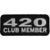 420 Club Member Funny Stoner Patch | Embroidered Pot Patches