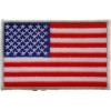 American Flag Patch Silver Border | Embroidered Patches