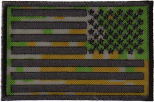 American Flag Reversed Camo Patch