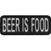 Beer Is Food Funny Patch | Embroidered Patches