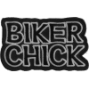 Biker Chick Black White Patch | Embroidered Patches