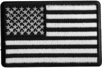 Black and White American Flag Patch