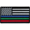 Blue Green and Red Striped American Flag Patch