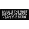 Brain the the most important Organ -Says The Brain Iron on Patch