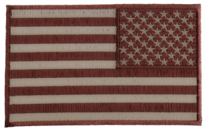 Brown Subdued American REVERSED Flag Patch