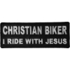 Christian Biker I Ride With Jesus Patch | Embroidered Patches