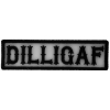 DILLIGAF Patch Black On White