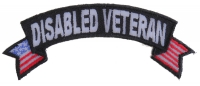 Disabled Veteran Patch With US Flags | US Military Veteran Patches