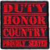 Duty Honor Country Red Patch | US Military Veteran Patches