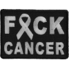 FCK Cancer White Ribbon Patch | Embroidered Patches