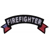 Firefighter US Flag Small Rocker Patch | Embroidered Patches