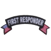 First Responder US Flag Small Rocker Patch | Embroidered Patches