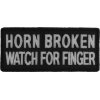 Horn Broken Watch For Finger Patch | Embroidered Patches