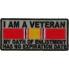 I Am A Veteran My Oath Of Enlistment Patch In Desert Sand | Embroidered Patches