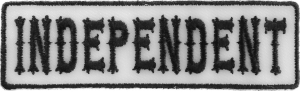 Independent Patch Black On White