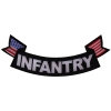 Infantry Large Lower Rocker Patch With Flags | US Army Military Veteran Patches