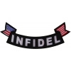 Infidel Large Lower Rocker Patch With Flags | US Military Veteran Patches