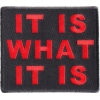 It Is What It Is Patch In Red | Embroidered Patches