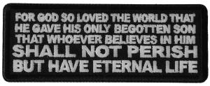 John 3 16 Quote Patch