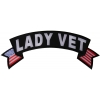 Lady Vet Large Flag Rocker Patch