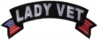 Lady Vet Small Flag Rocker Patch