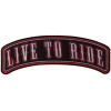 Live To Ride Large Rocker Biker Patch | Embroidered Patches