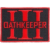 Oathkeeper Three  Percenter Red Patch | Embroidered Patches