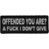 Offended You Are A Fuck I Dont Give Yoda Patch