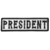 President Patch Black On White