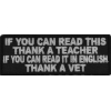 Read English Thank A Vet Patch | US Military Veteran Patches