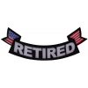 Retired Bottom Rocker With Flags Patch | US Military Veteran Patches