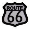 Route 66 White Patch Small | Embroidered Biker Patches