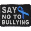 Say No To Bullying Blue Ribbon Patch | Embroidered Patches