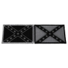 Set of 2 Black and White Rebel Flag Patches