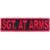 Sgt At Arms Patch Red