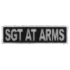 Sgt At Arms Patch 3.5 Inch White