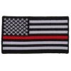 Subdued US Flag With Red Stripe Patch | Embroidered Patches