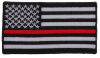 Subdued US Flag With Red Stripe Patch | Embroidered Patches