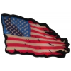 Tattered US American Flag Large Back Patch