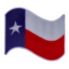 Texas Waving Flag White Border Patch | Embroidered Patches