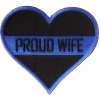 Thin Blue Line Proud Wife Patch For Law Enforcement | Embroidered Patches