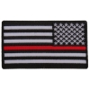 Thin Red Line American Flag Reversed Patch | Embroidered Patches