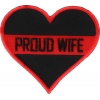 Thin Red Line Proud Wife Patch For Firefighters | Embroidered Patches