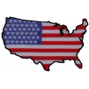 Unites States Map With US Flag Patch | Embroidered Patches