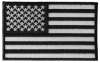 Us Flag Black White Patch 4 Inch | Embroidered Patches