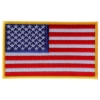 Us Flag Patch 4 Inch Yellow Border | Embroidered Patches