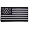 US Flag Patch Black And White 3.5 Inch