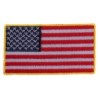 US Flag Patch Gold Border 2.5 Inch