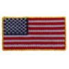 US Flag Patch Gold Border 2 Inch